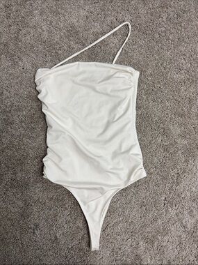 White One-Shoulder bodysuit
